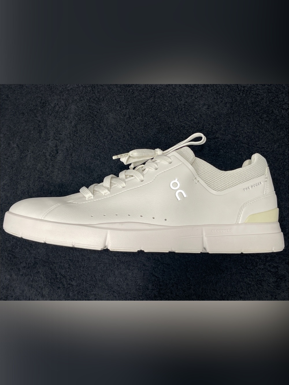 On Cloud Men's Roger Advantage White Leather Low-Top Sneakers Size 11.5 - Picture 3 of 8